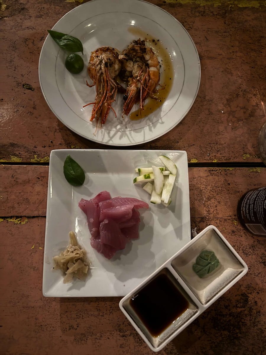 Comida en Barracuda, Donsol, Filipinas