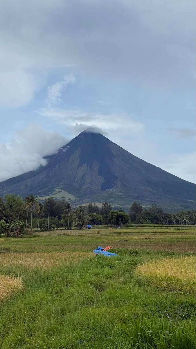 Vista del Mayón antes de inicio de la actividad