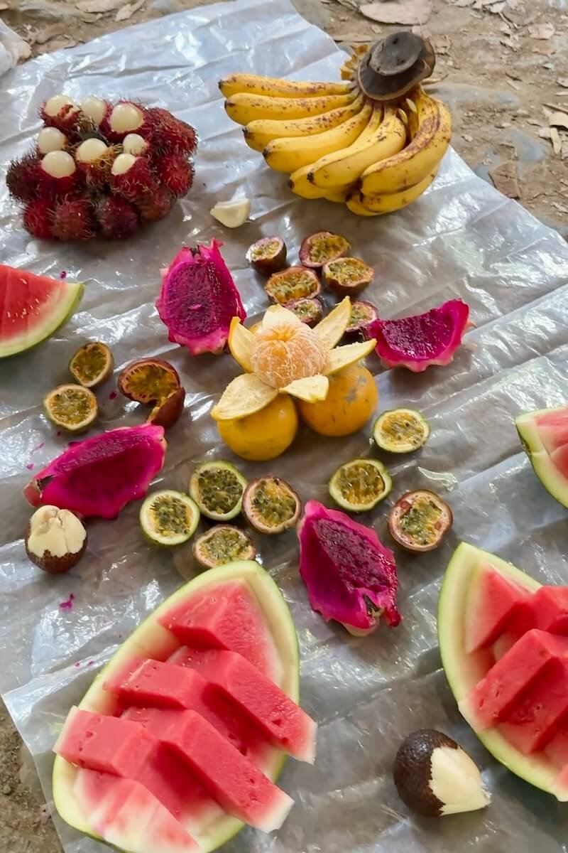 Frutas tropicales en Sumatra