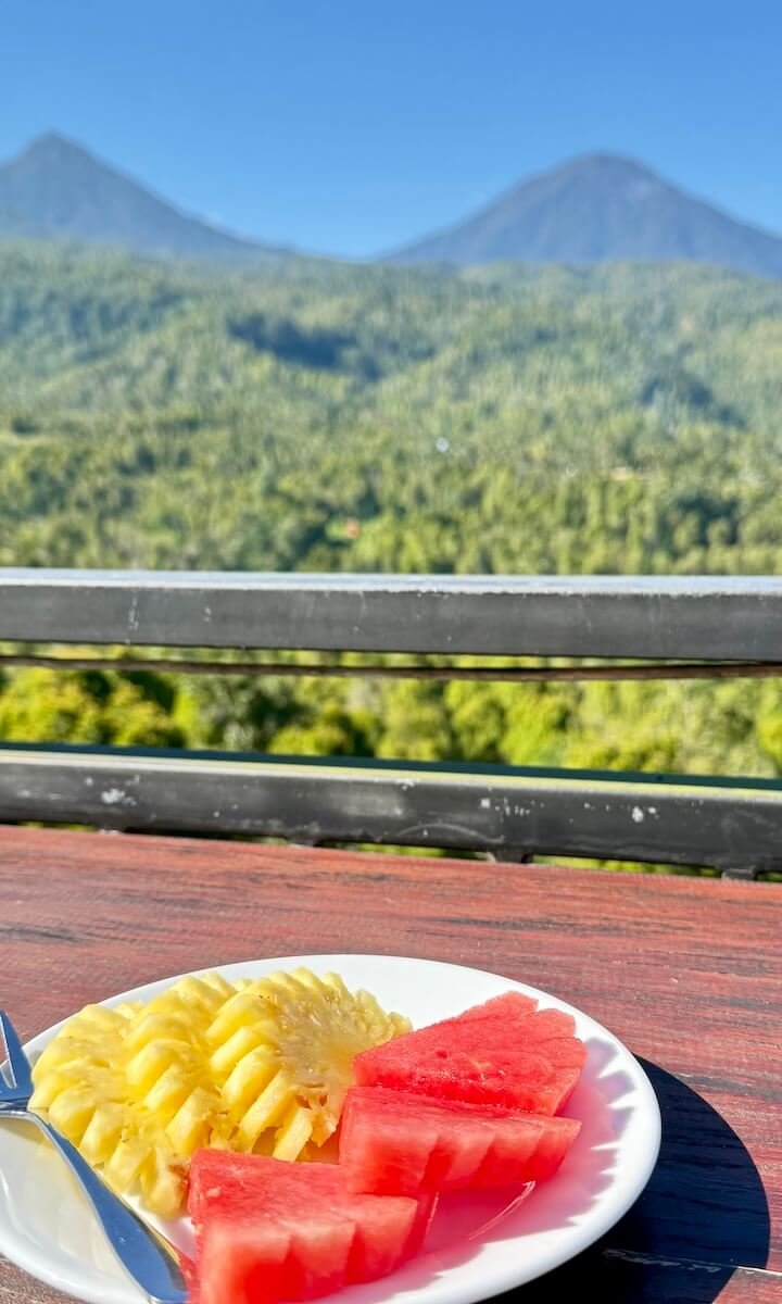 Desayuno con vistas a Munduk