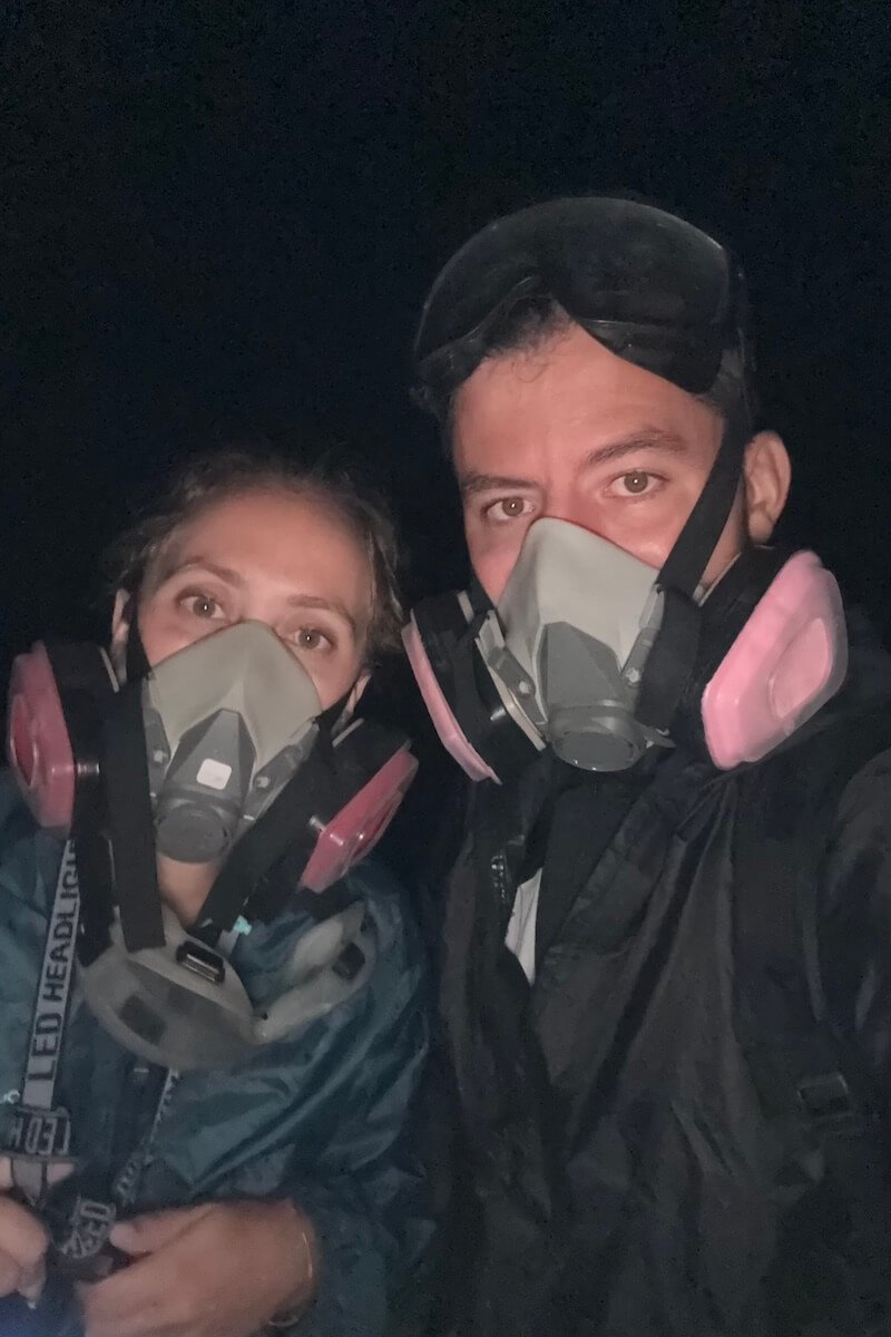 Llegando a la lava azul