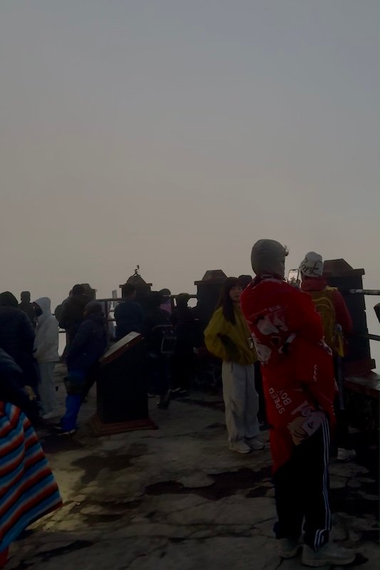 Niebla en el volcán Bromo