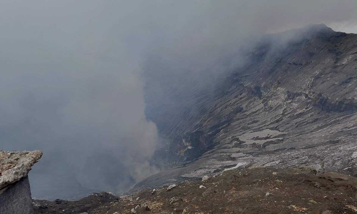 Vista al interior del Monte Bromo