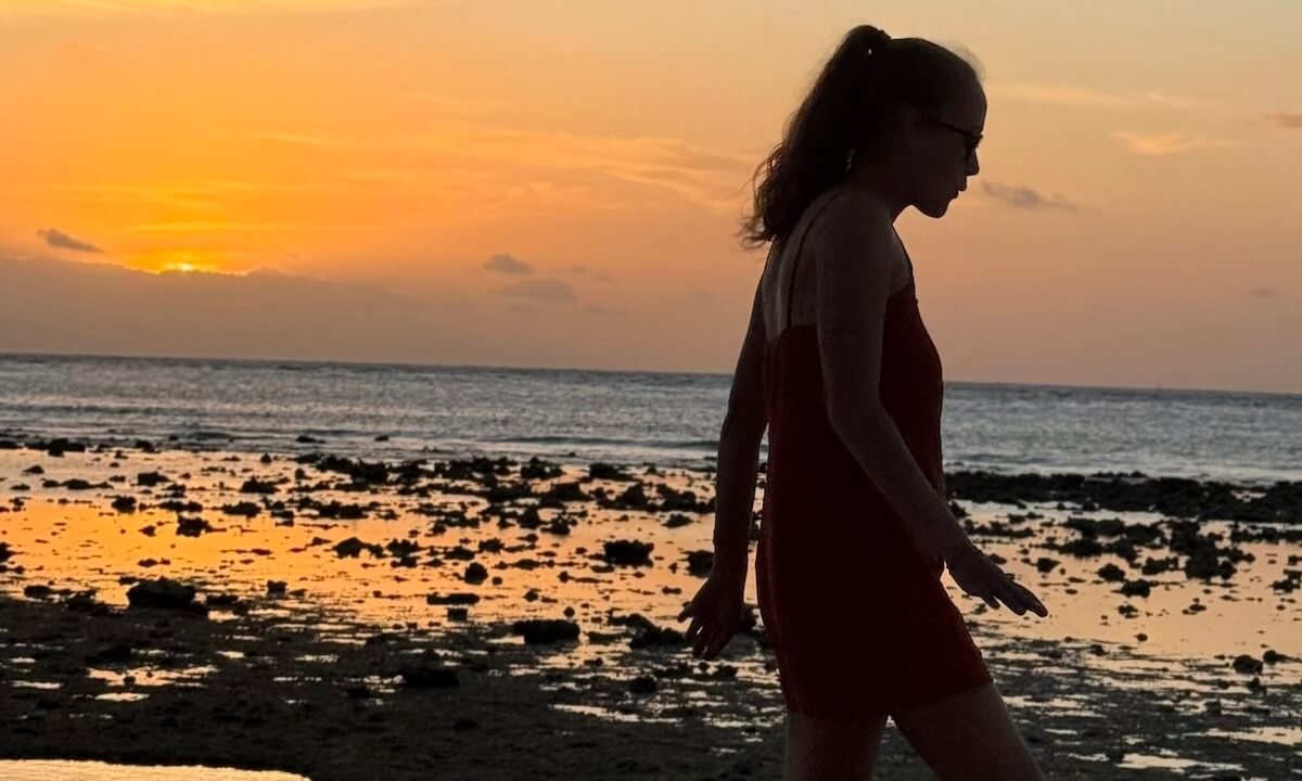 Disfrutando del atardecer en Gili T