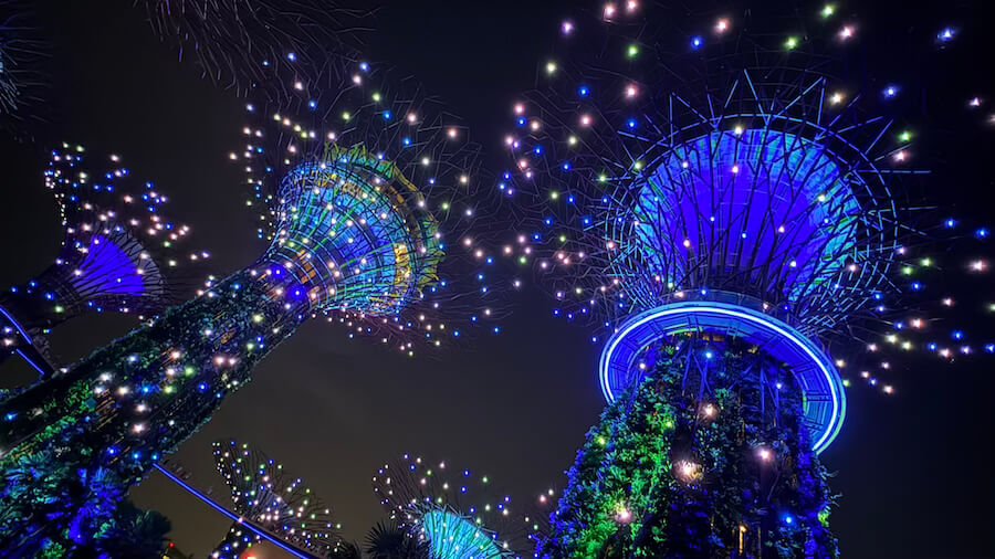 Garden Rhapsody con el Supertree Grove