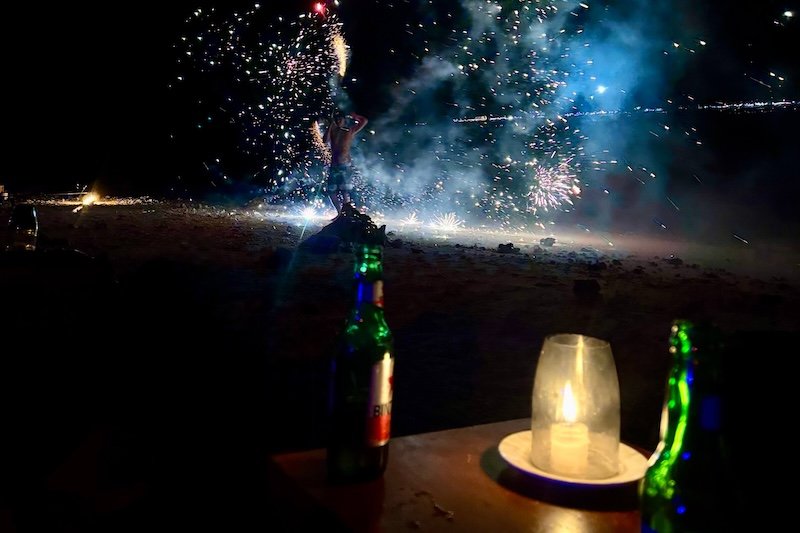 Espectáculo de Fuego en Gili Meno