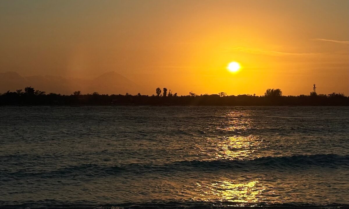 Puesta de sol en Gili Meno