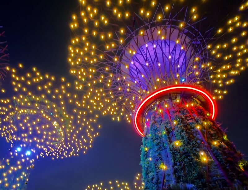 Luces que iluminan la noche con las canciones de siempre