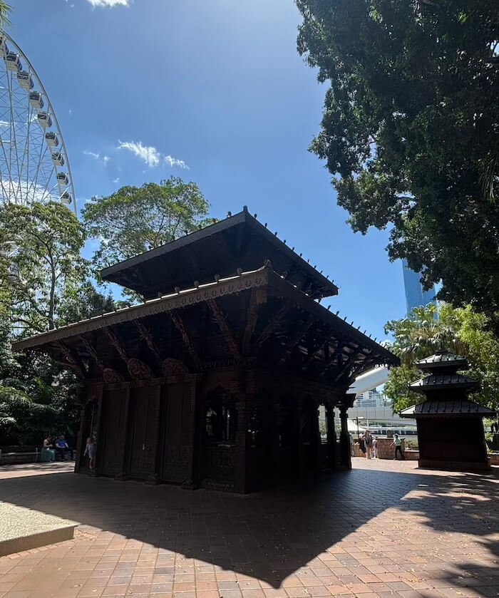Una pagoda nepalí en el medio de Brisbane Nepalese Peace Pagoda