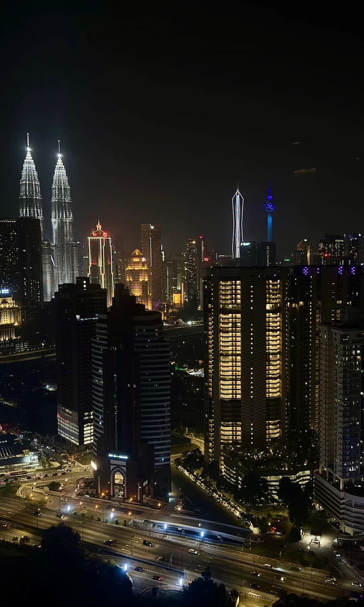 Vistas nocturnas de Kuala Lumpur