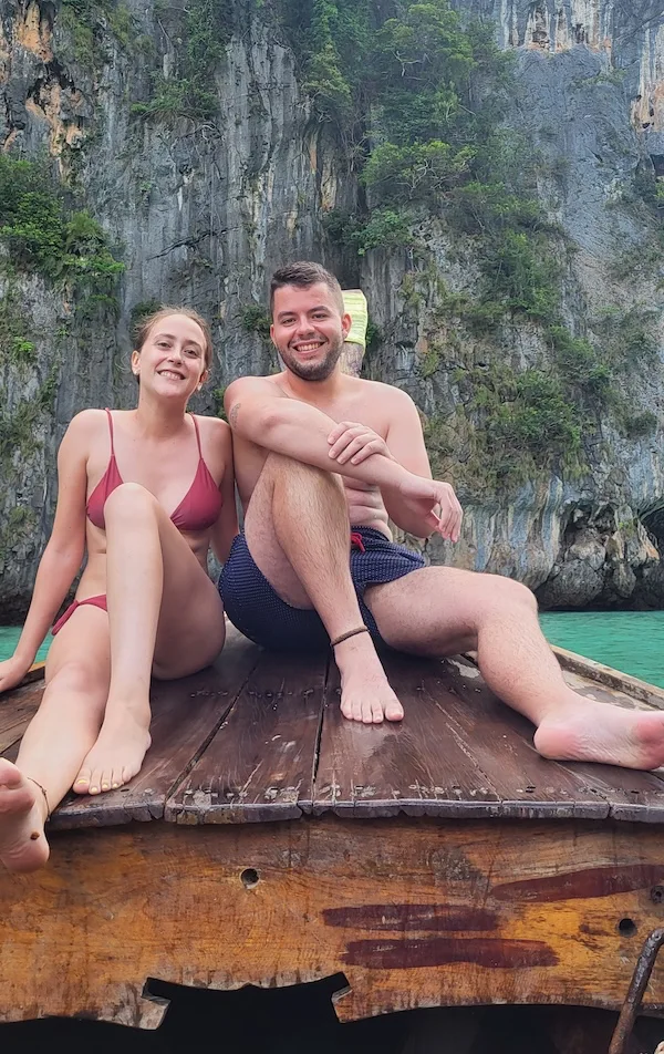 Nosotros en un Long Tail Boat