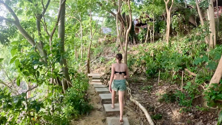 El camino para llegar a la playa