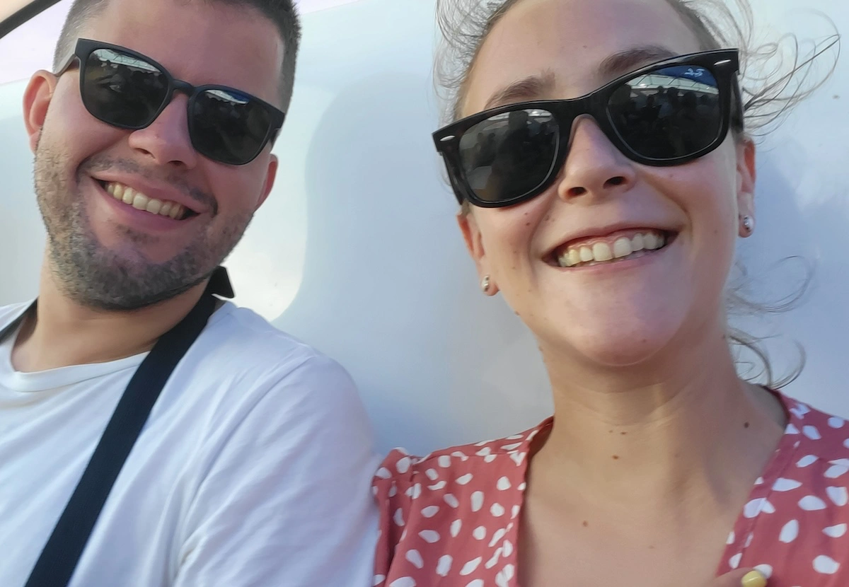 Nosotros en el barco dirección Phi Phi
